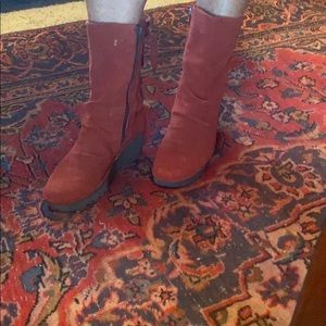 FLY LONDON RED SUEDE BOOTS